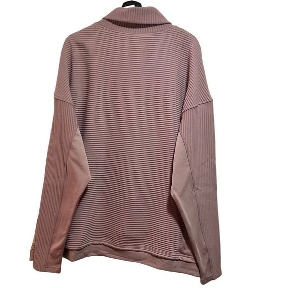 Tahari Sport Mauve Pink Ribbed Long Sleeve Turtle Neck Pullover Sweater 2X - Picture 2 of 6
